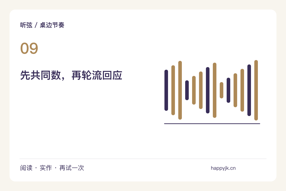 两个人轮流接一拍,把简单节奏延长成对话主题图解